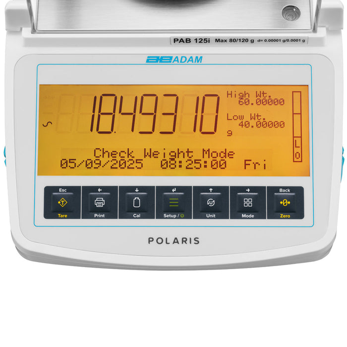 Polaris analytical balance checkweighing Adam Equipment